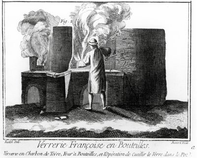 Glasblazerij, uit de Encyclopedie door Denis Diderot (1713-84) door Robert Benard